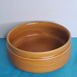 Vintage Brown Ceramic Bowl, 1960s Langley Stoneware Serving Bowl